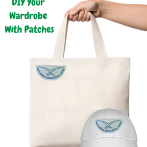 Retro patch (white and blue)